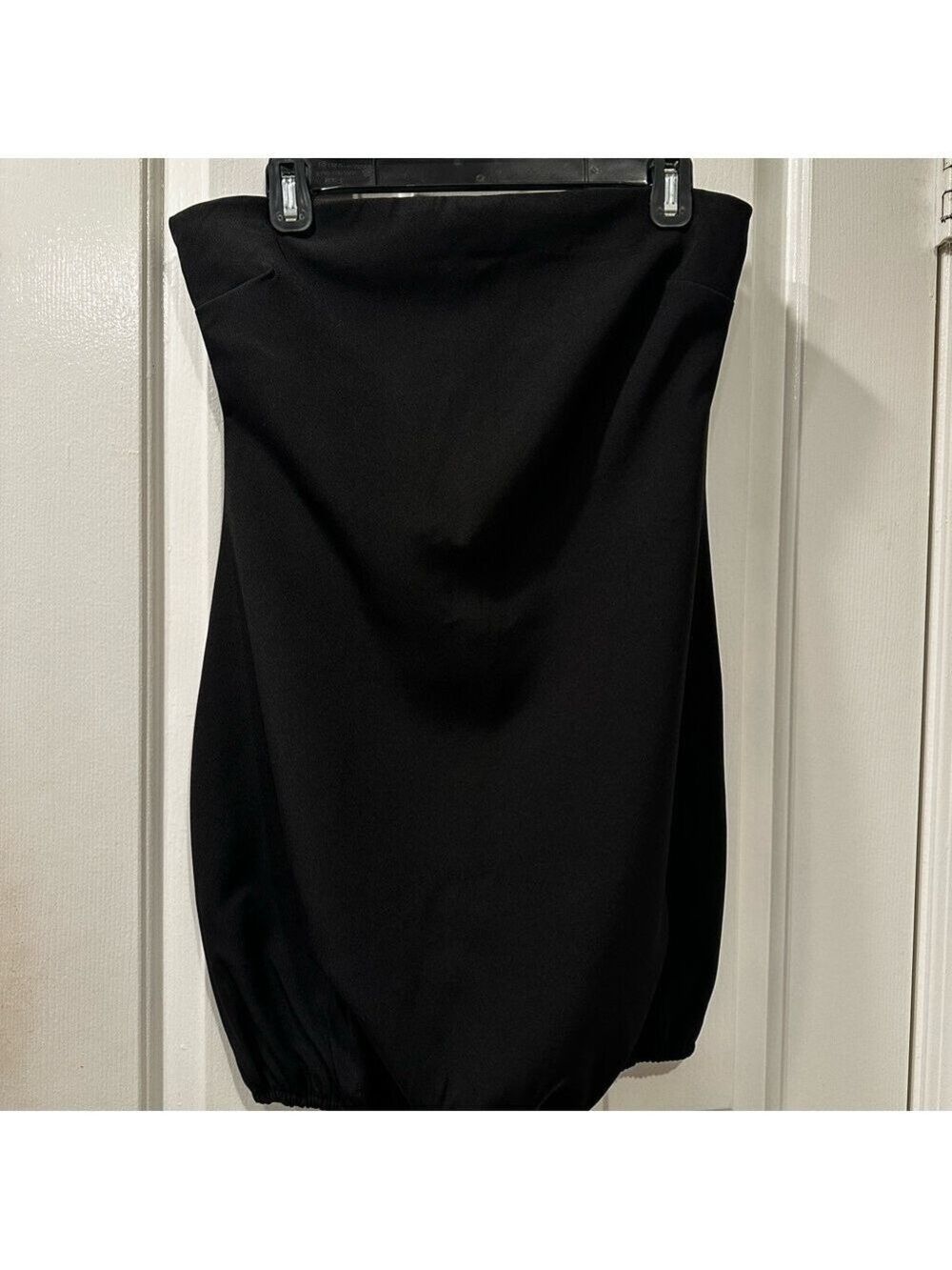 Classic Black Strapless Bubble Hem Mini Dress New - Picture 6 of 10